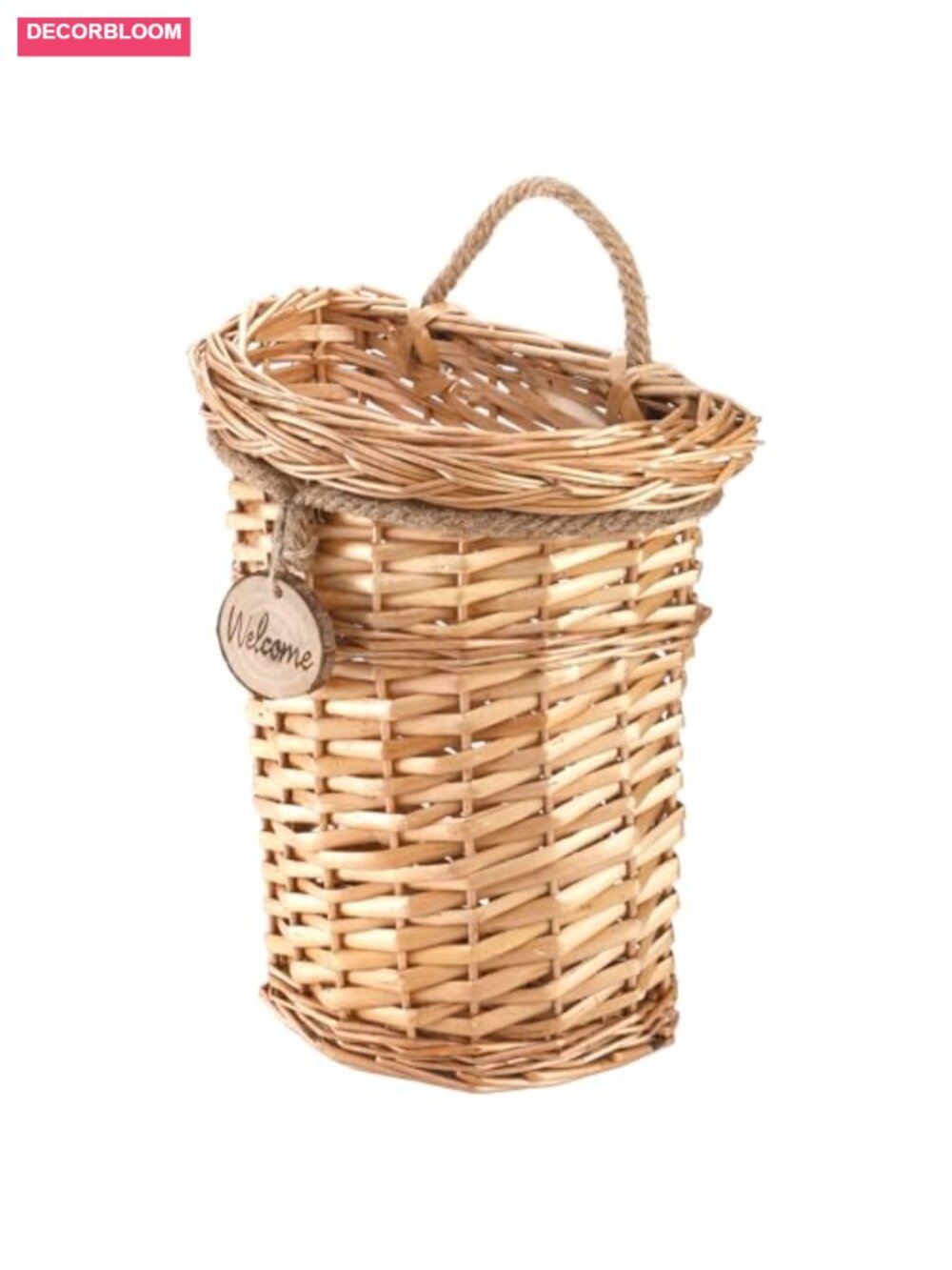 Handmade Wicker Hanging Wall Basket for Decor & Storage